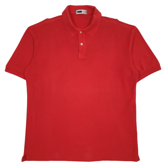 Mens Red Fila  Short Sleeve Polo Shirt