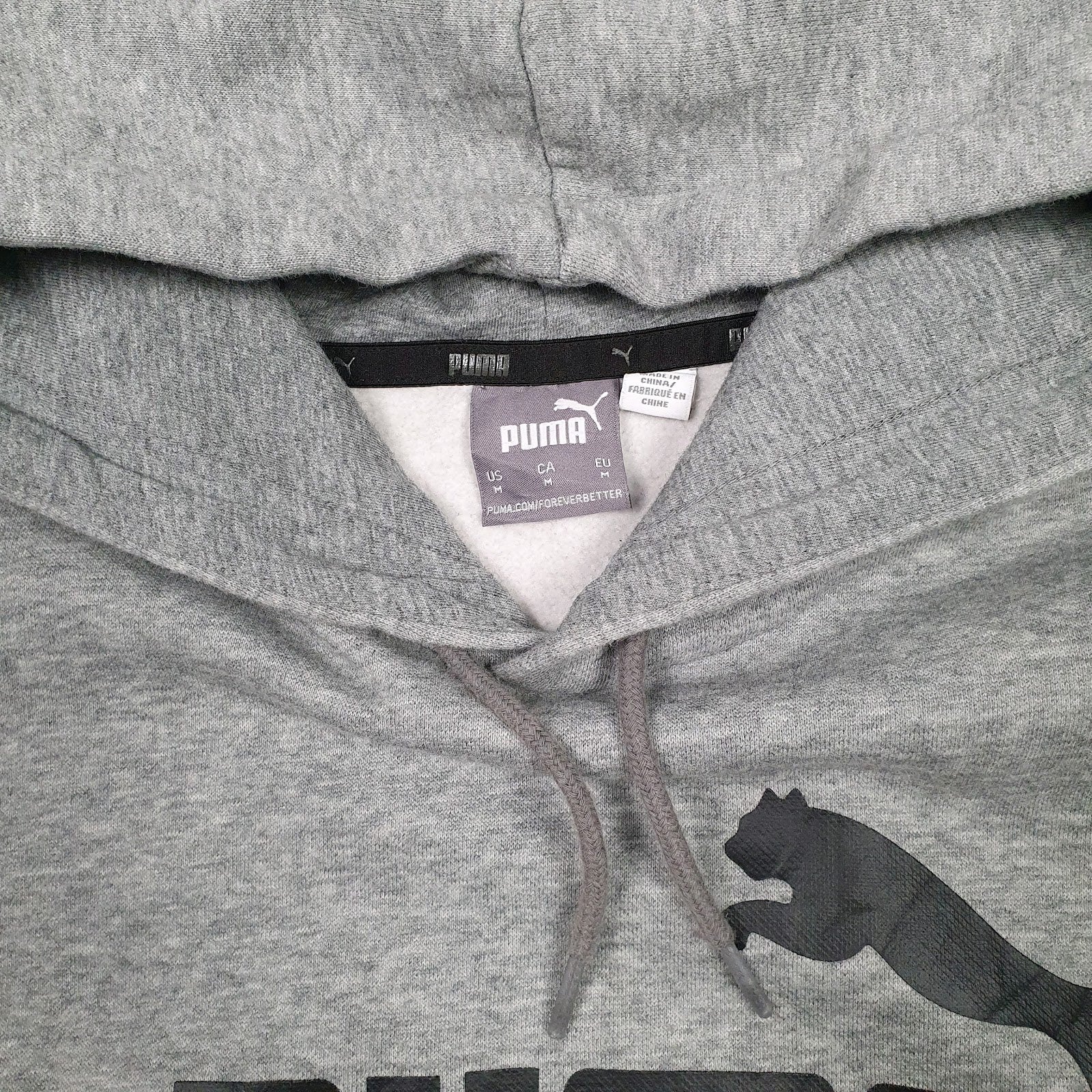 Mens Grey Puma  Hoodie Jumper