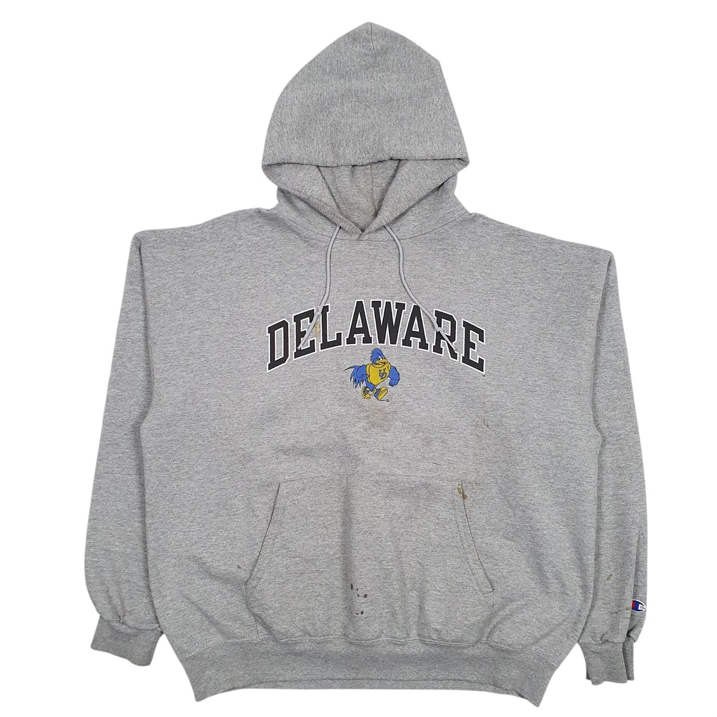 Mens Grey Champion Delaware Hoodie Jumper
