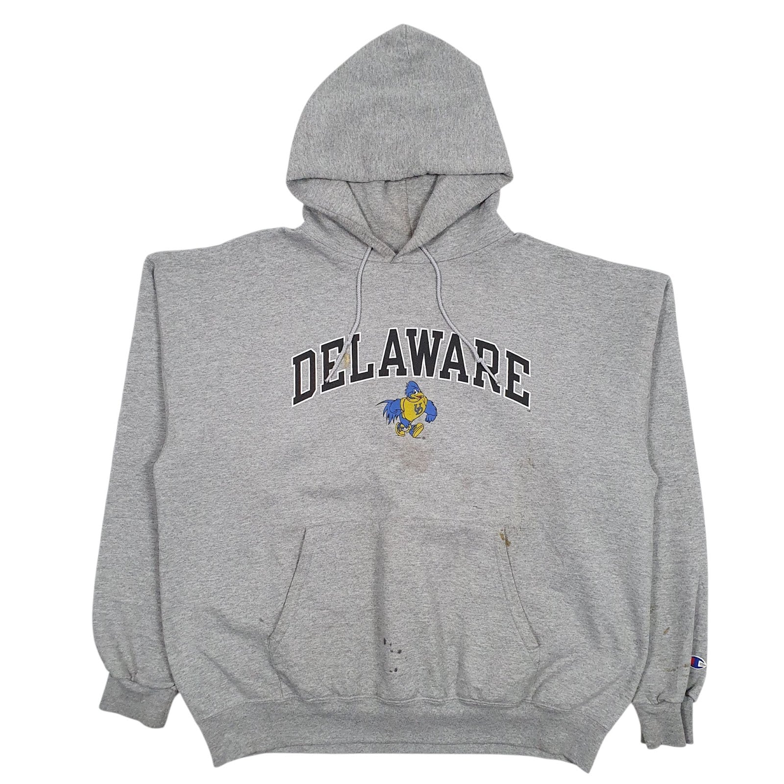 Mens Grey Champion Delaware Hoodie Jumper