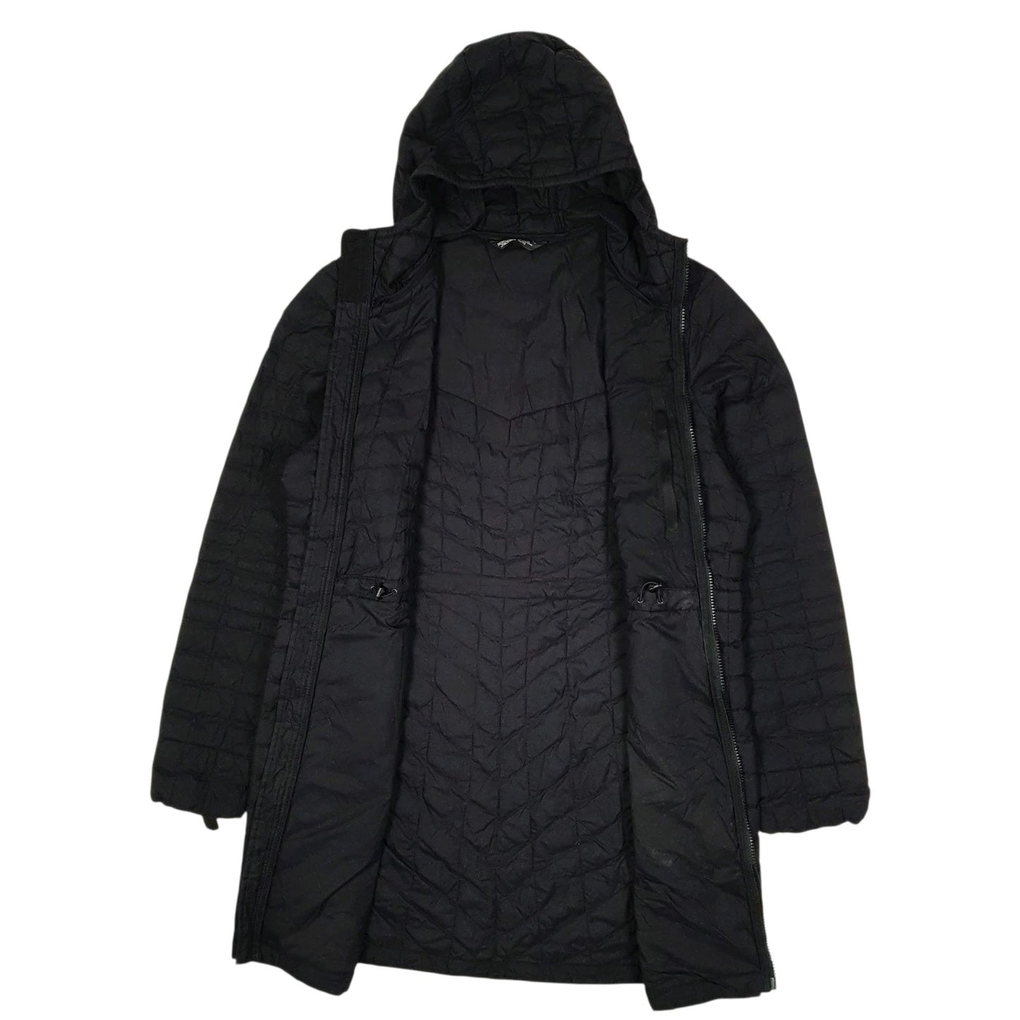 Womens Black The North Face Thermoball Longline Trench Crewneck Coat