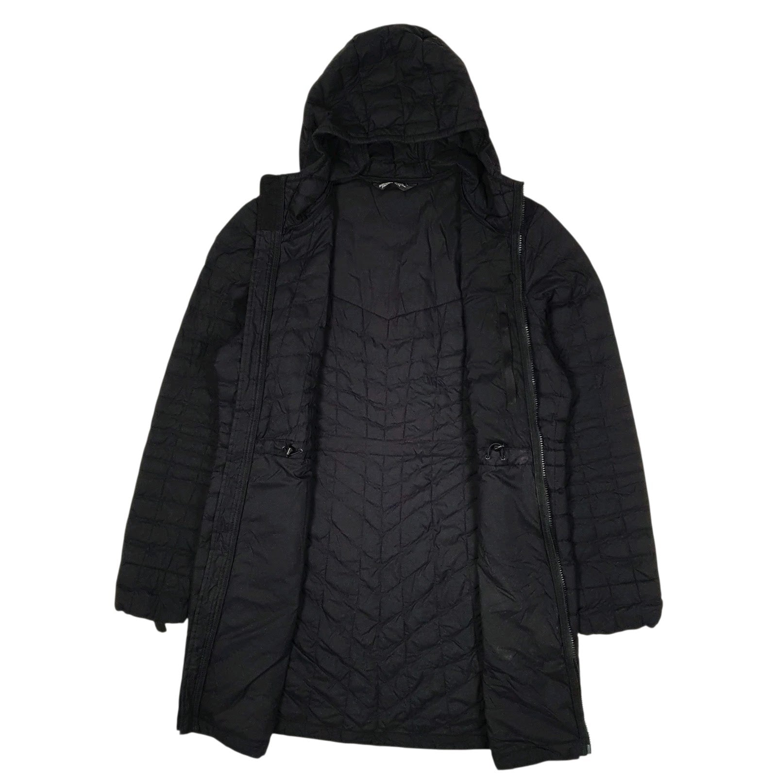 Womens Black The North Face Thermoball Longline Trench Crewneck Coat