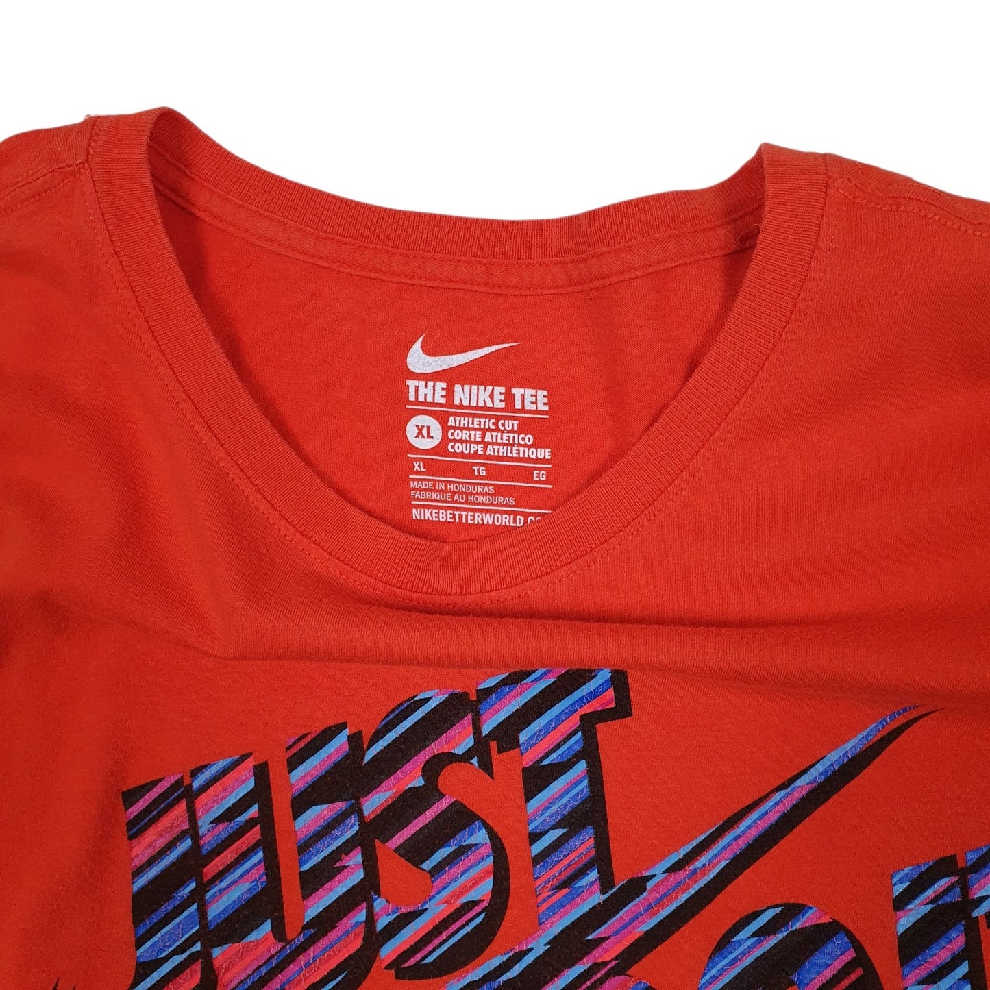 Mens Orange Nike  V Neck T Shirt
