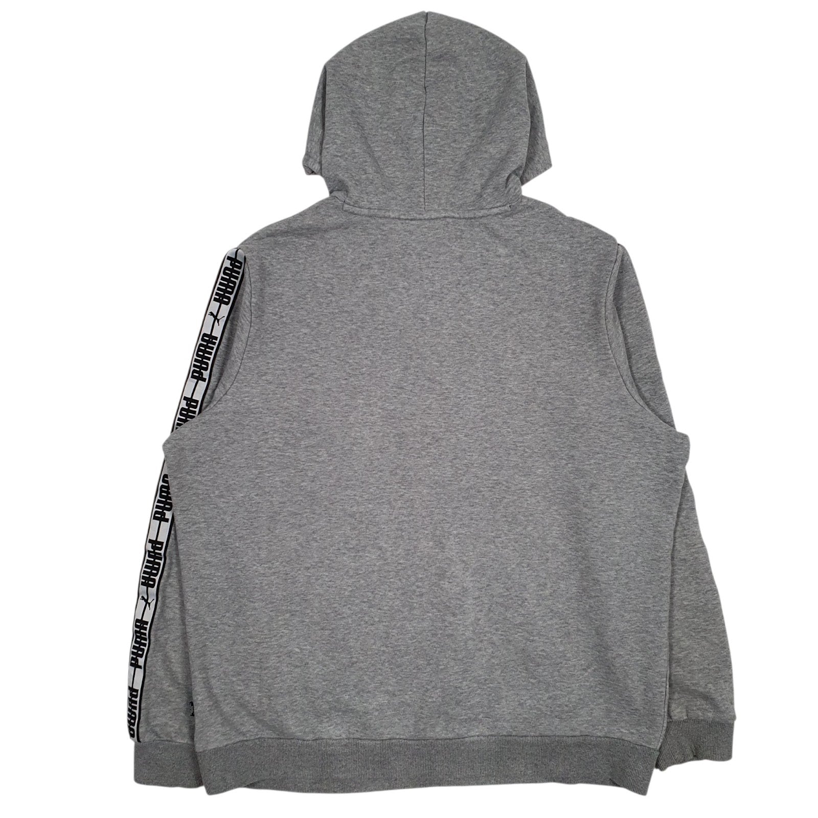 Mens Grey Puma Spellout Hoodie Jumper