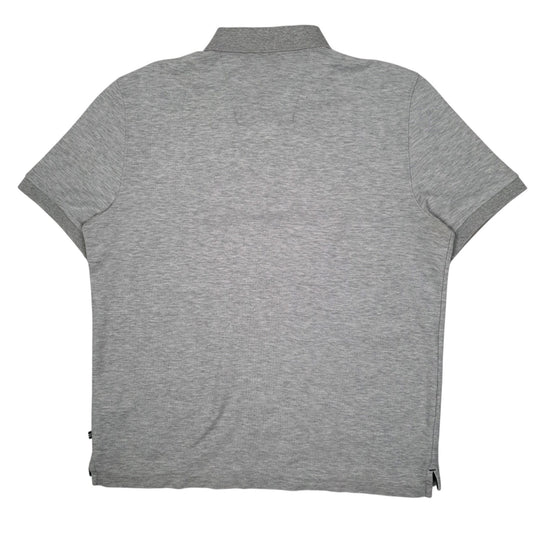 Mens Grey Nautica  Hoodie Polo Shirt