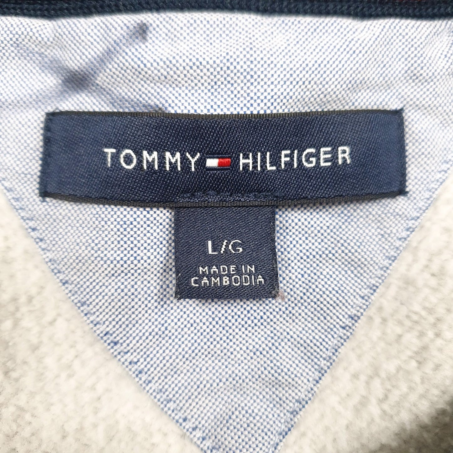 Mens Grey Tommy Hilfiger  Crewneck Jumper