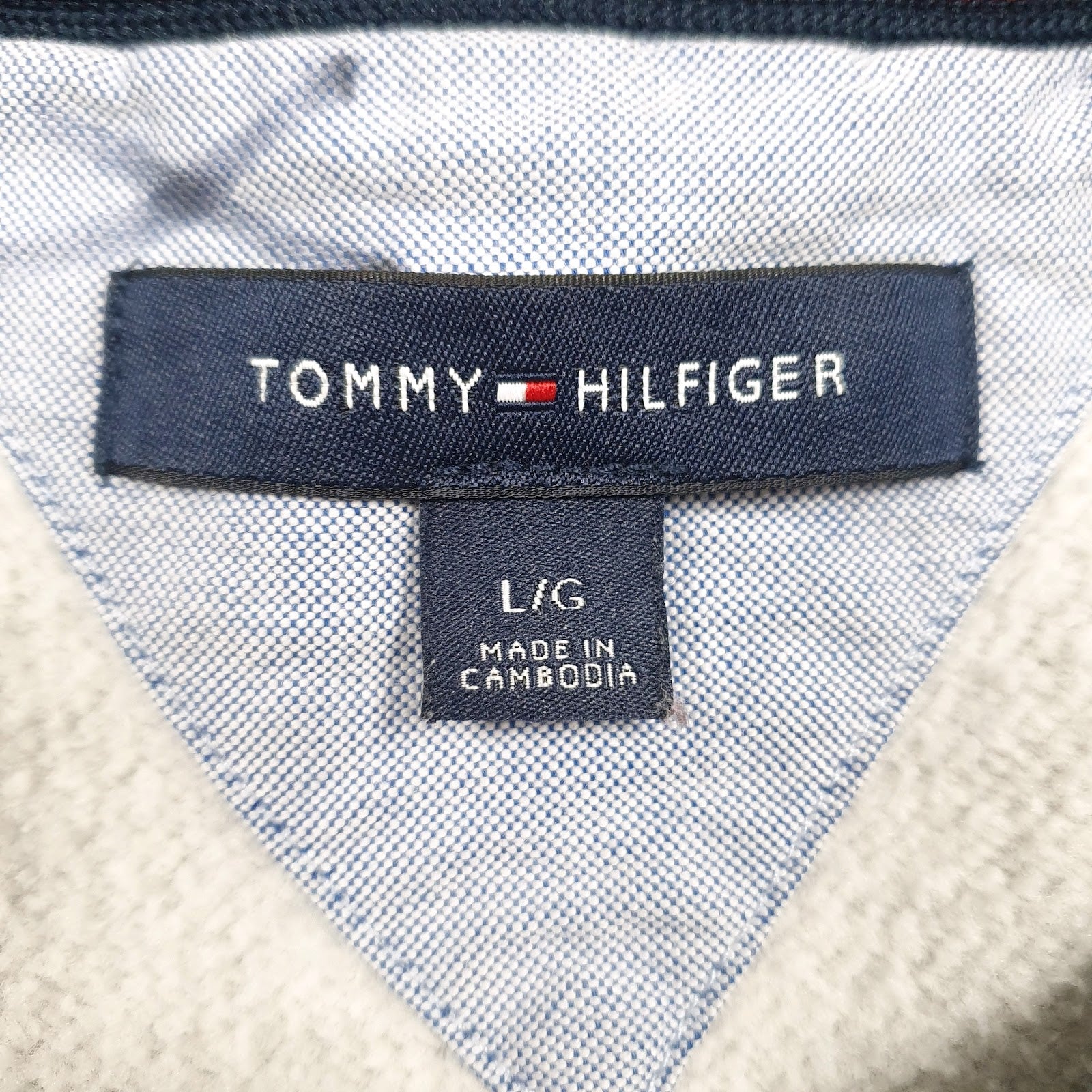 Mens Grey Tommy Hilfiger  Crewneck Jumper