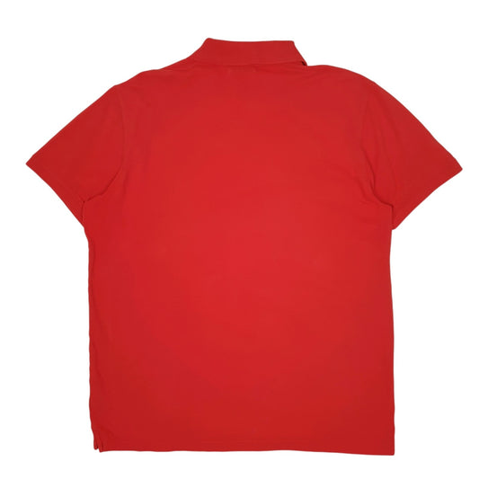 Mens Red Kappa  Hoodie Polo Shirt