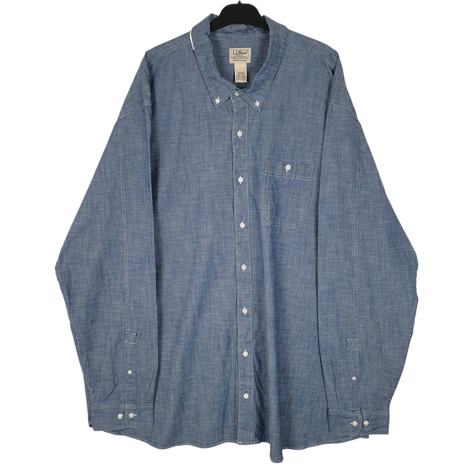 Mens Blue L.L.Bean  Long Sleeve Shirt