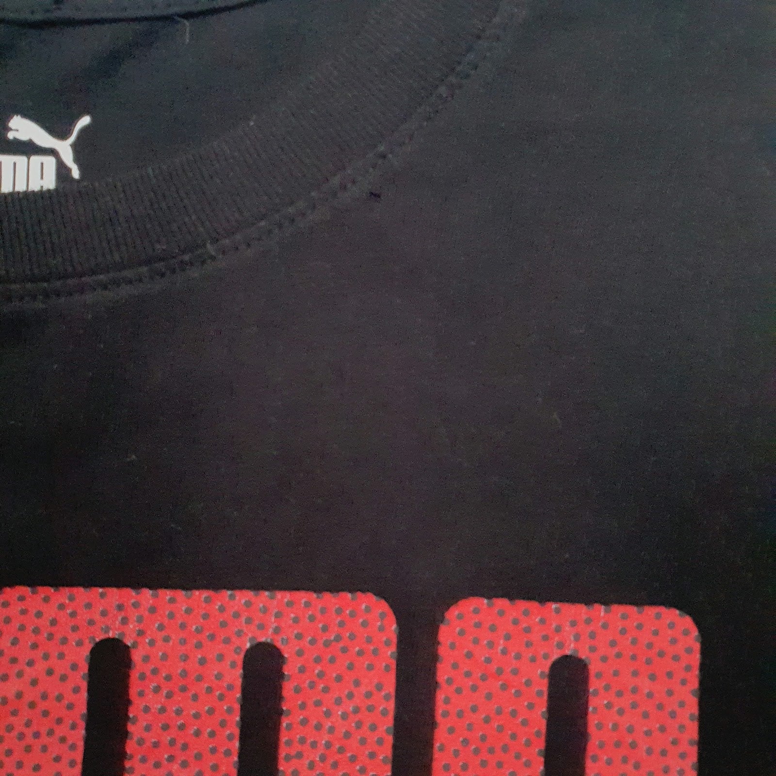 Mens Black Puma Spellout  T Shirt