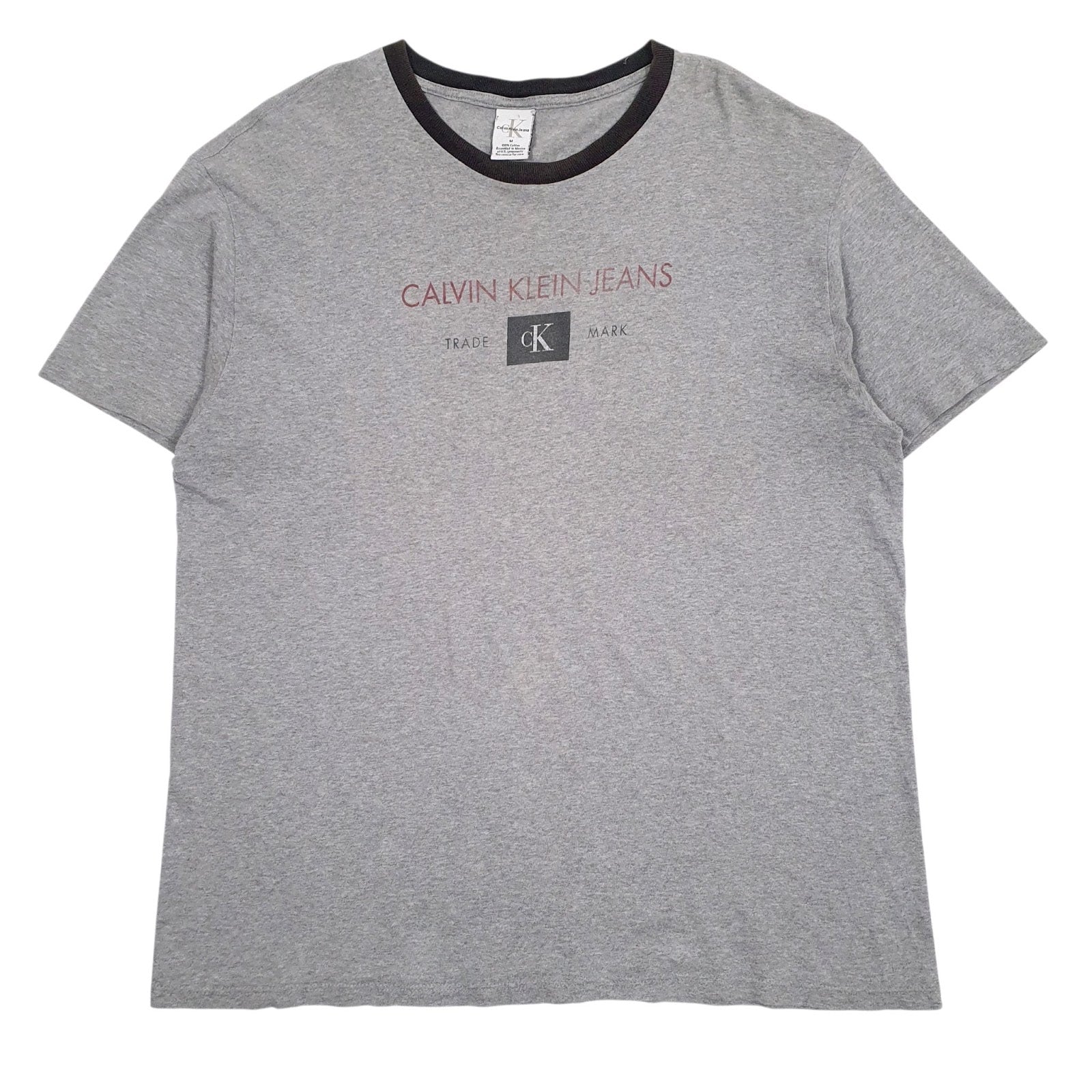 Mens Grey Calvin Klein Oversized Short Sleeve T Shirt