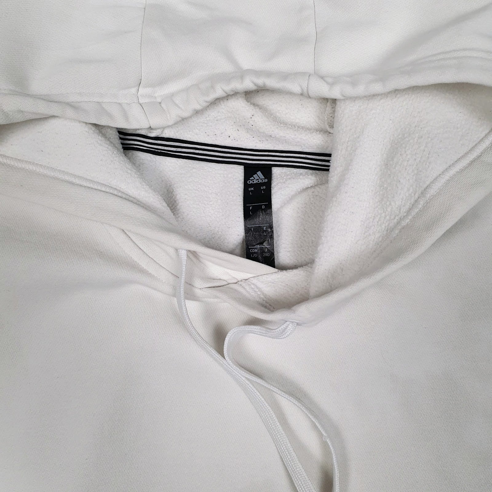Mens White Adidas  Hoodie Jumper