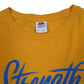 Mens Yellow Fruit Of The Loom Golden State Warriors NBA Basketball  T Shirt