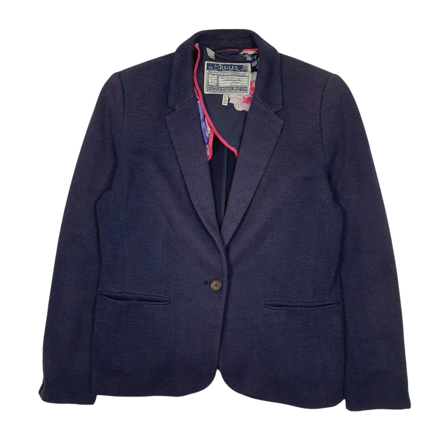 Womens Navy Joules   Coat