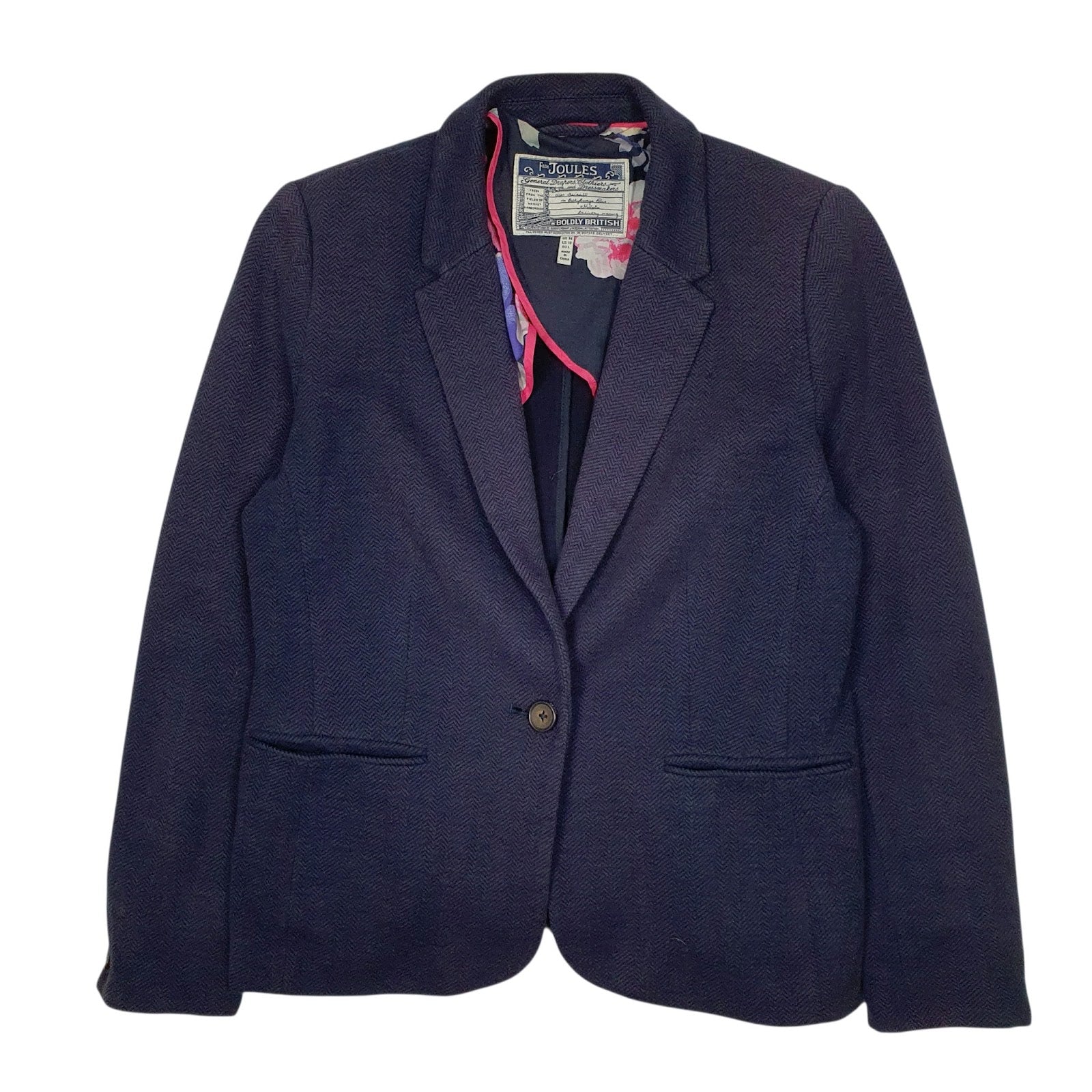 Womens Navy Joules   Coat