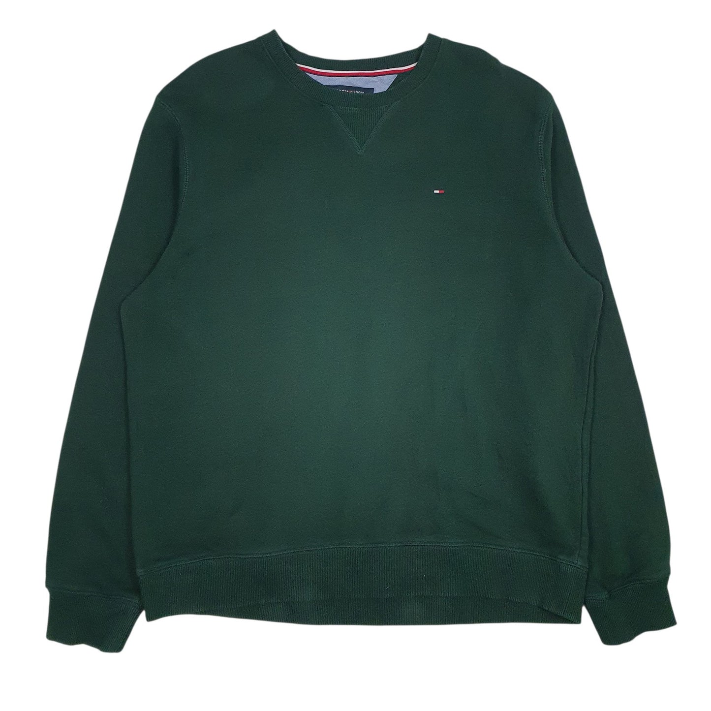 Mens Green Tommy Hilfiger  Crewneck Jumper