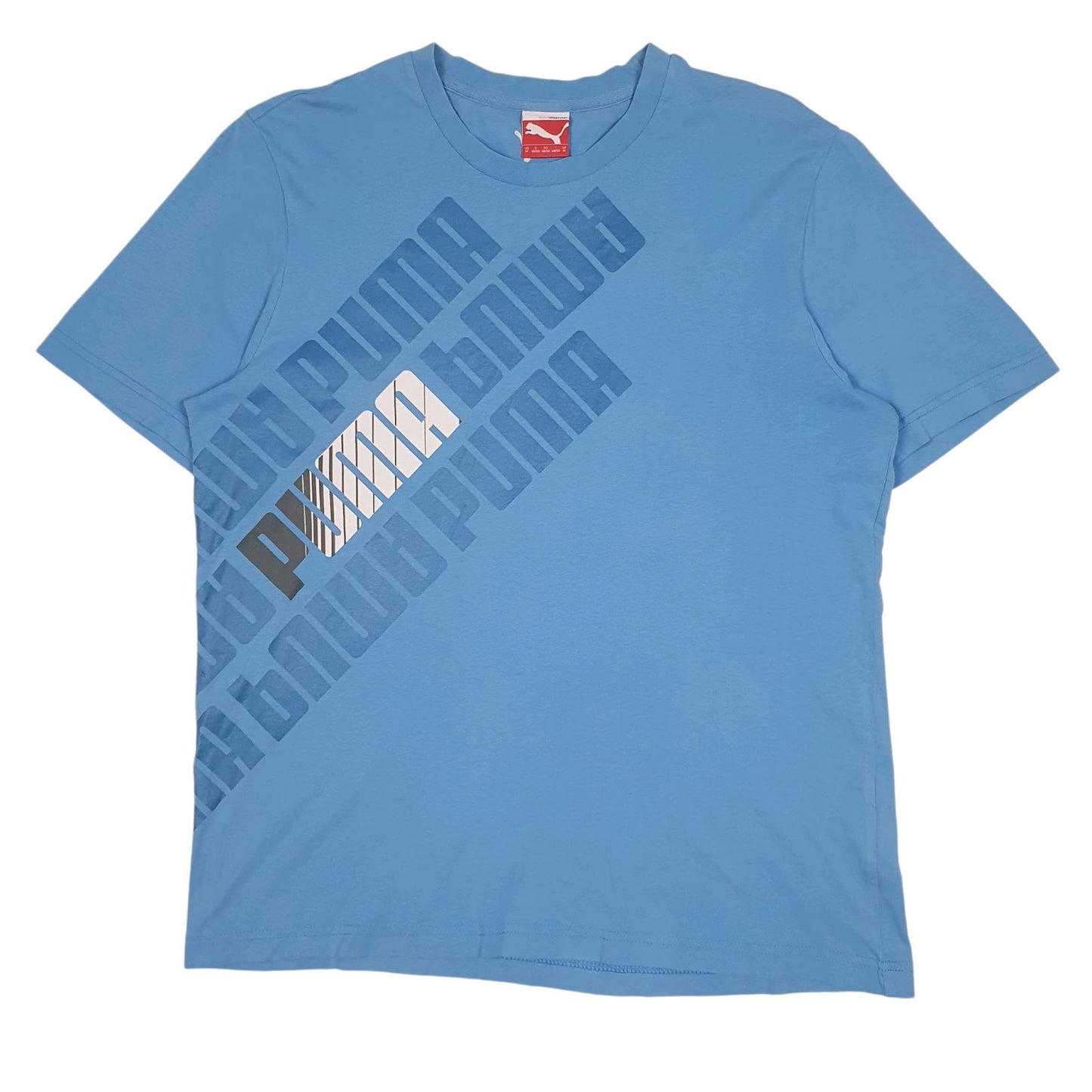 Mens Blue Puma  Short Sleeve T Shirt