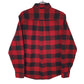 Mens Red Eddie Bauer Flannel  Shirt