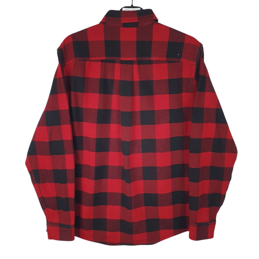 Mens Red Eddie Bauer Flannel  Shirt