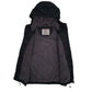 Mens Black Onyx Jeans Padded Hoodie  Coat