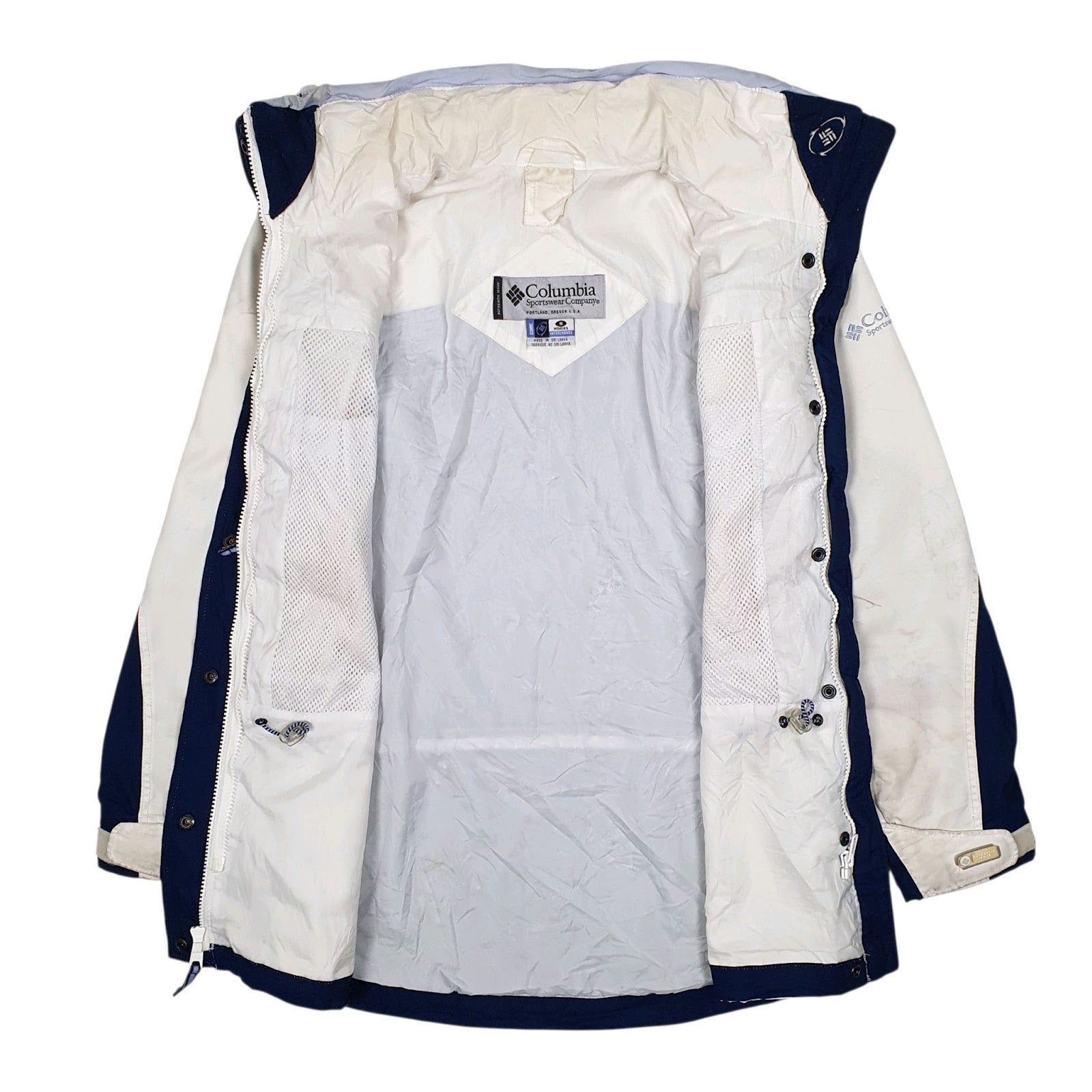 Womens White Columbia Sportswear Company  Full Zip Coat