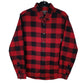 Mens Red Eddie Bauer Flannel Long Sleeve Shirt