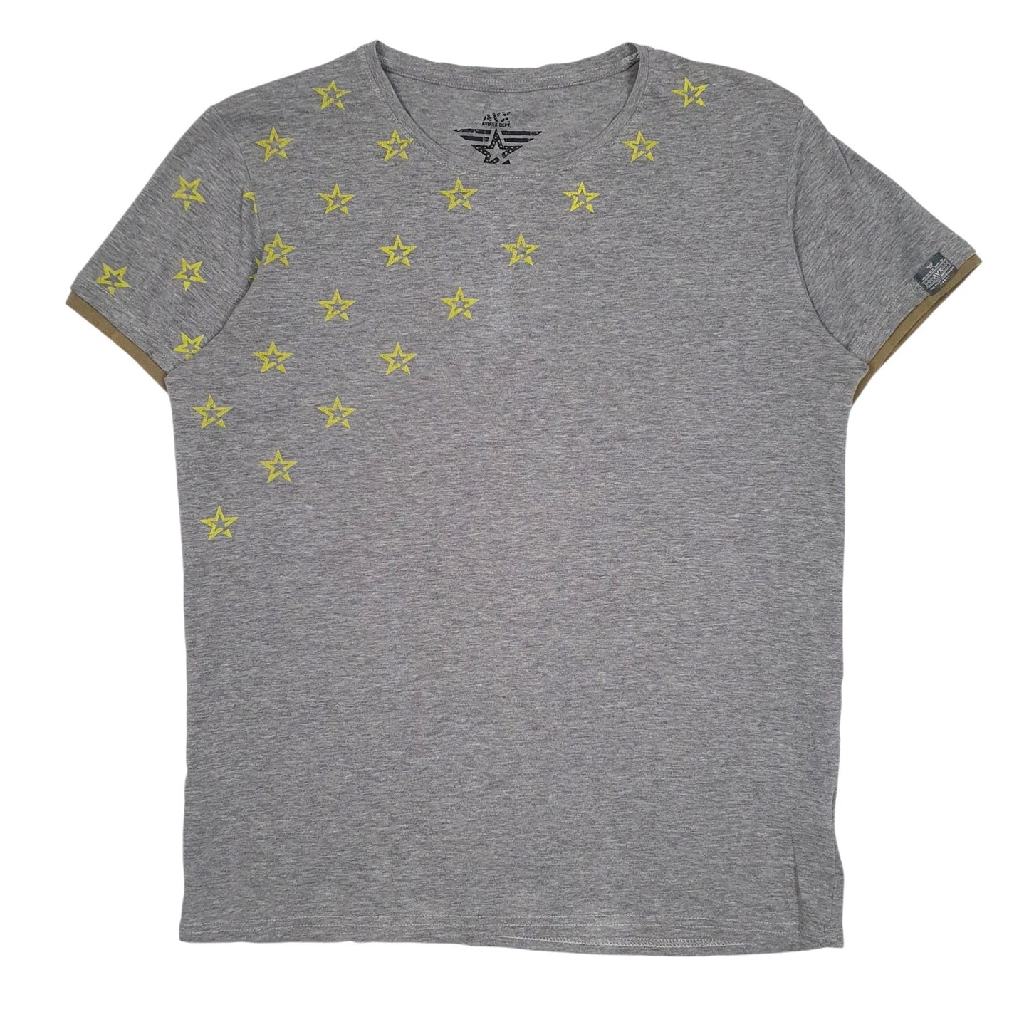 Mens Grey Avirex  Short Sleeve T Shirt