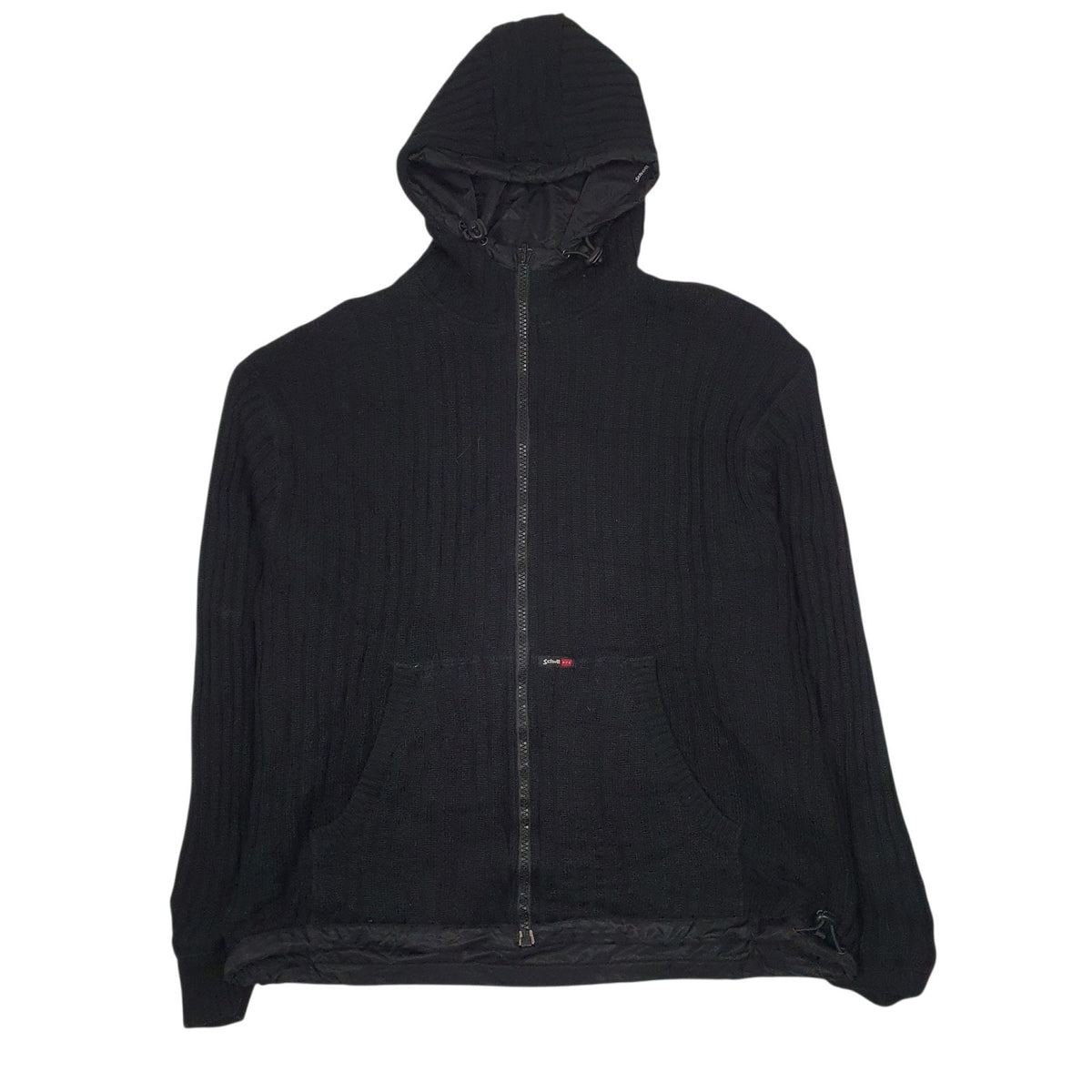 Mens Black Schott Reversable Knitted  Coat
