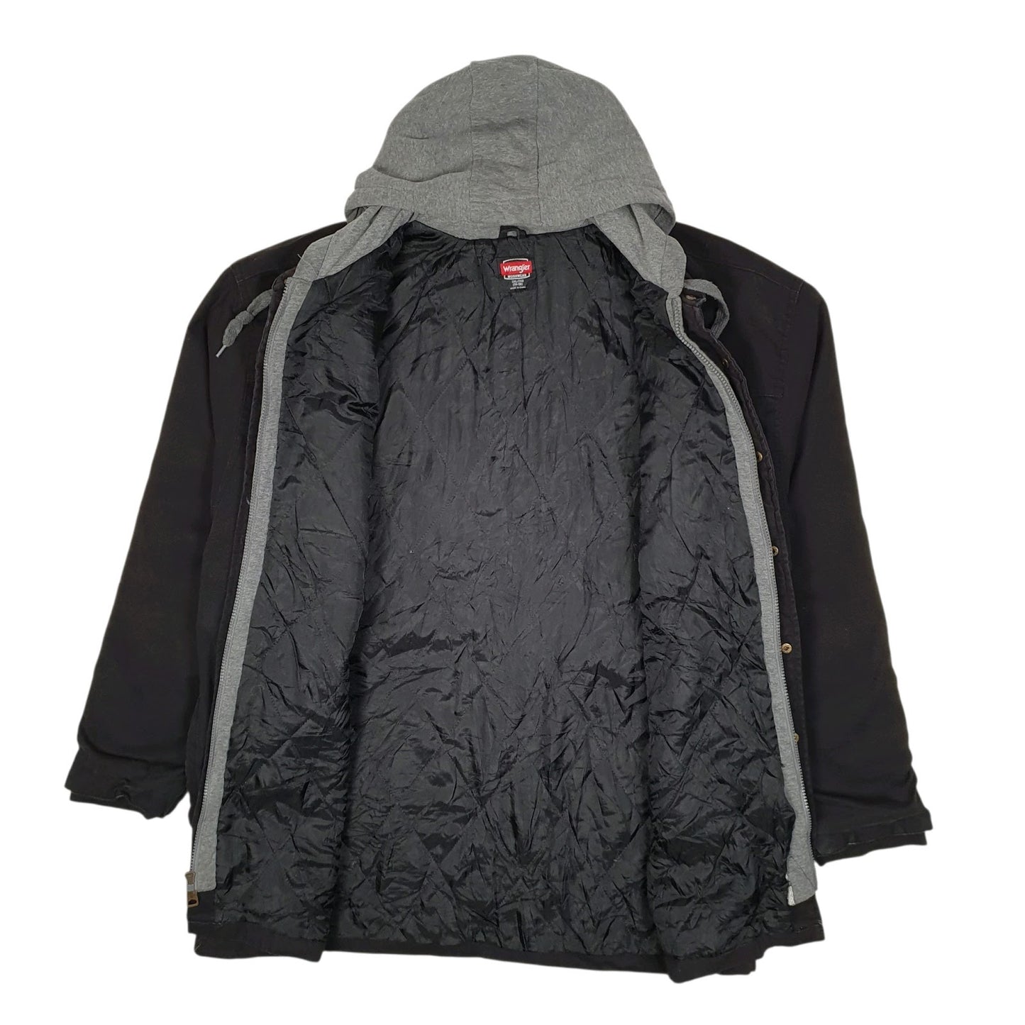 Mens Black Wrangler Hoodie Chore  Coat