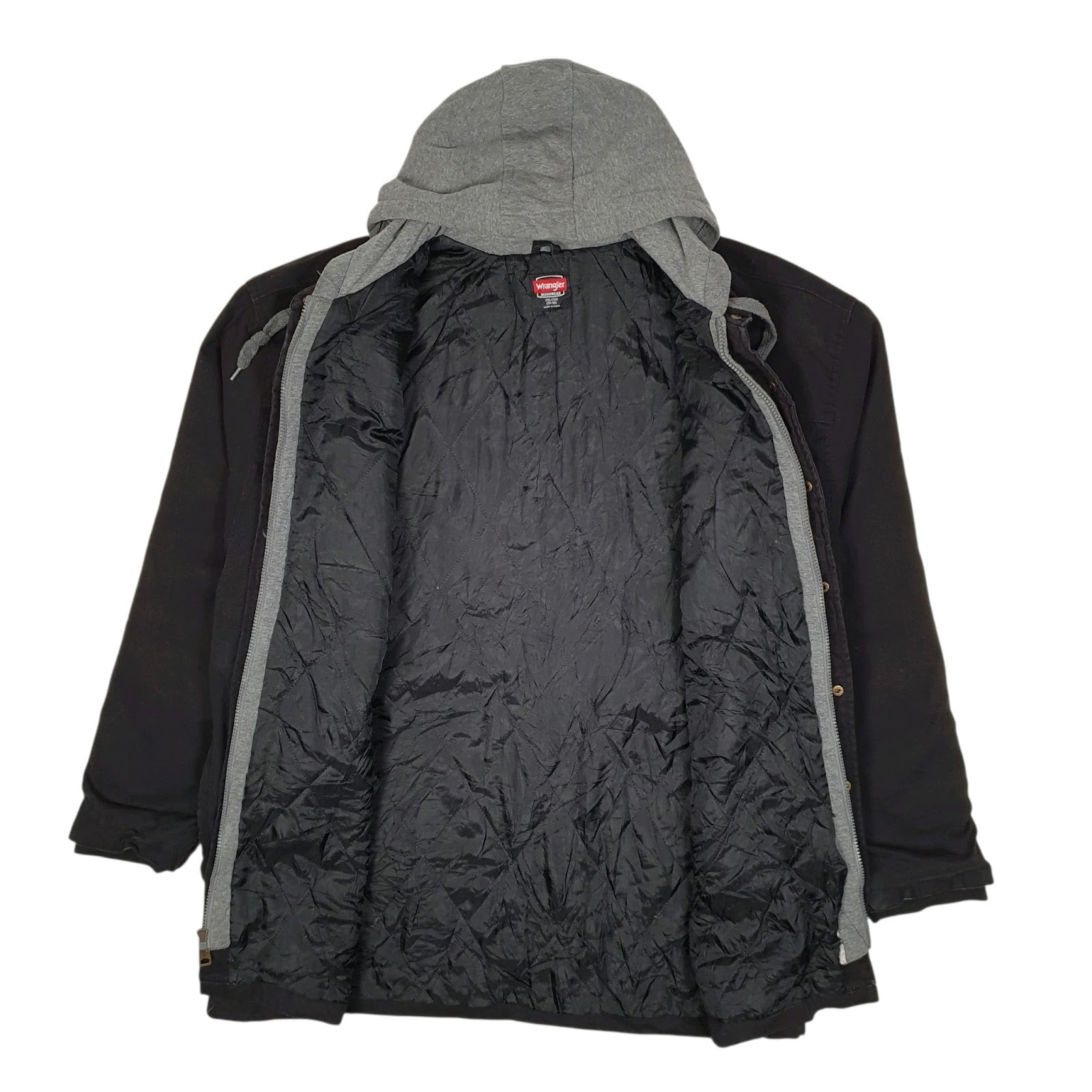 Mens Black Wrangler Hoodie Chore  Coat