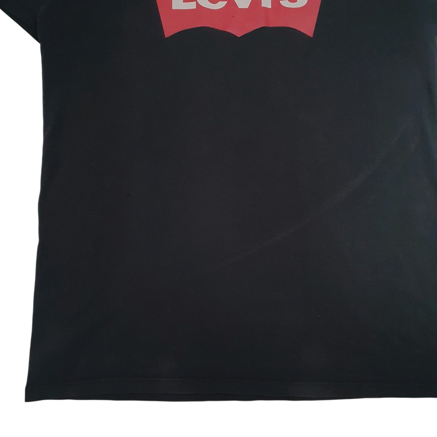 Mens Black Levis Spellout  T Shirt