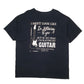 Mens Black Unbranded Guitar Short Sleeve T Shirt