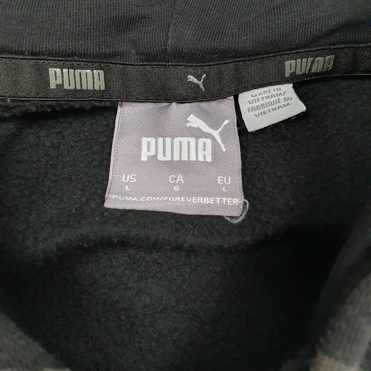 Mens Black Puma Camo Hoodie Jumper
