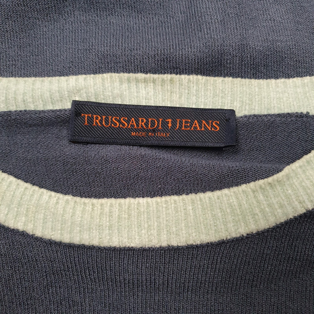 Mens Blue Trussardi  Crewneck Jumper