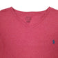 Mens Red Polo Ralph Lauren V Neck  T Shirt