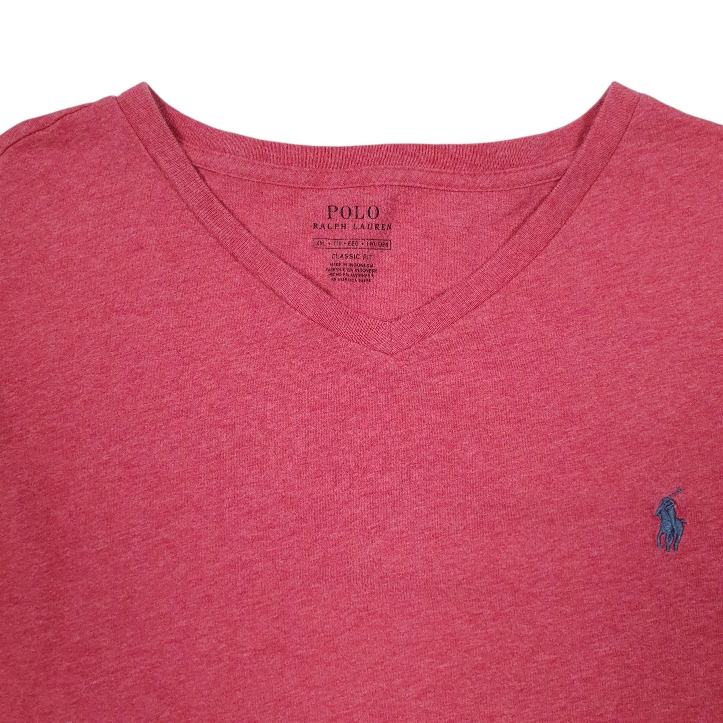 Mens Red Polo Ralph Lauren V Neck  T Shirt