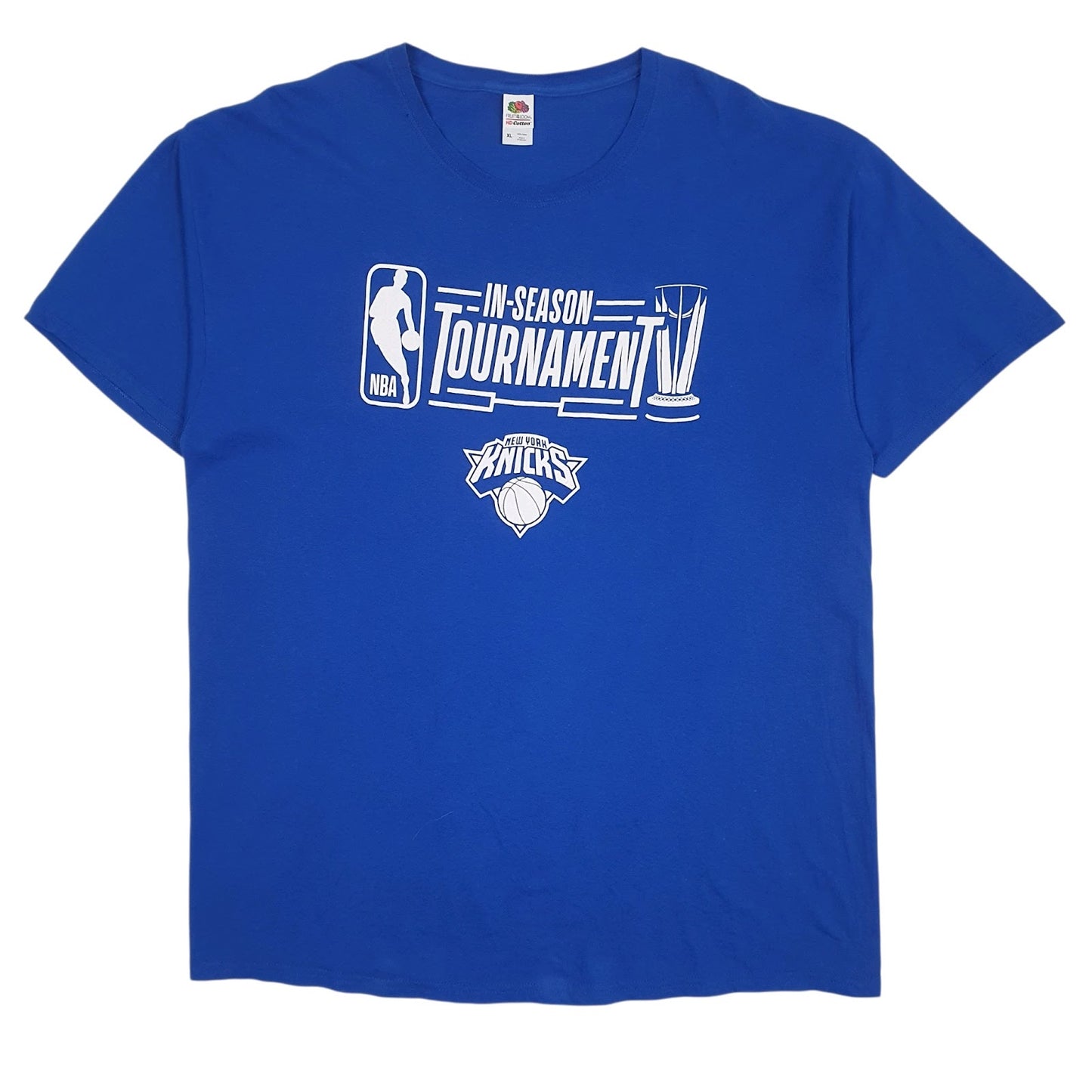 Mens Blue Fruit Of The Loom NBA New York Knicks Short Sleeve T Shirt