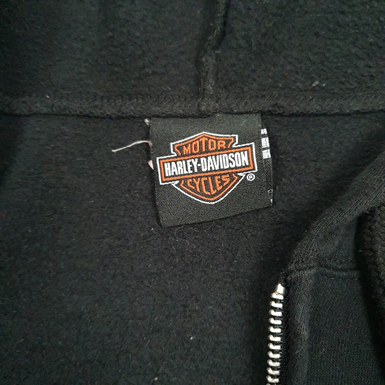 Mens Black Harley Davidson Graphic Full Zip Jumper