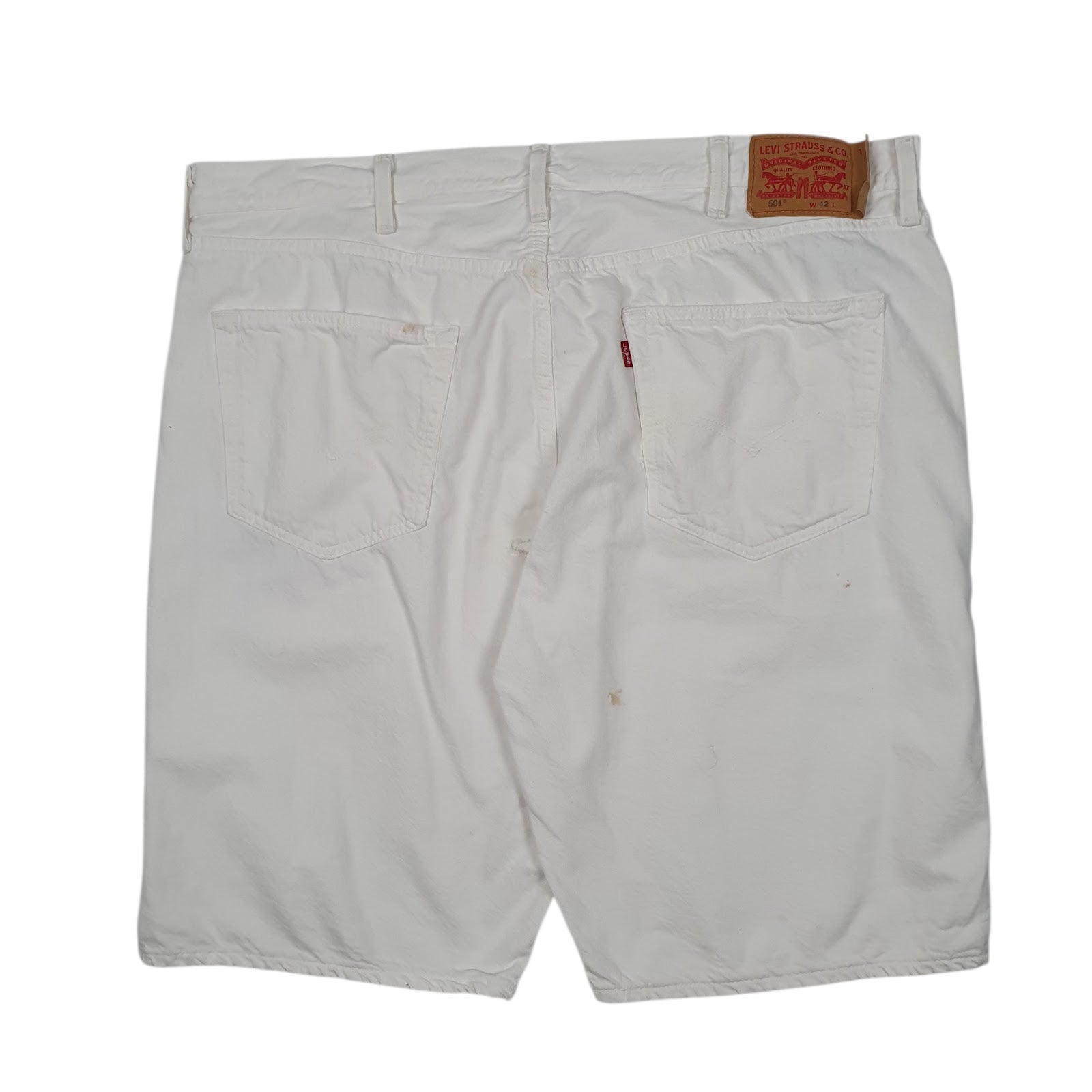 Mens White Levis 501  Shorts