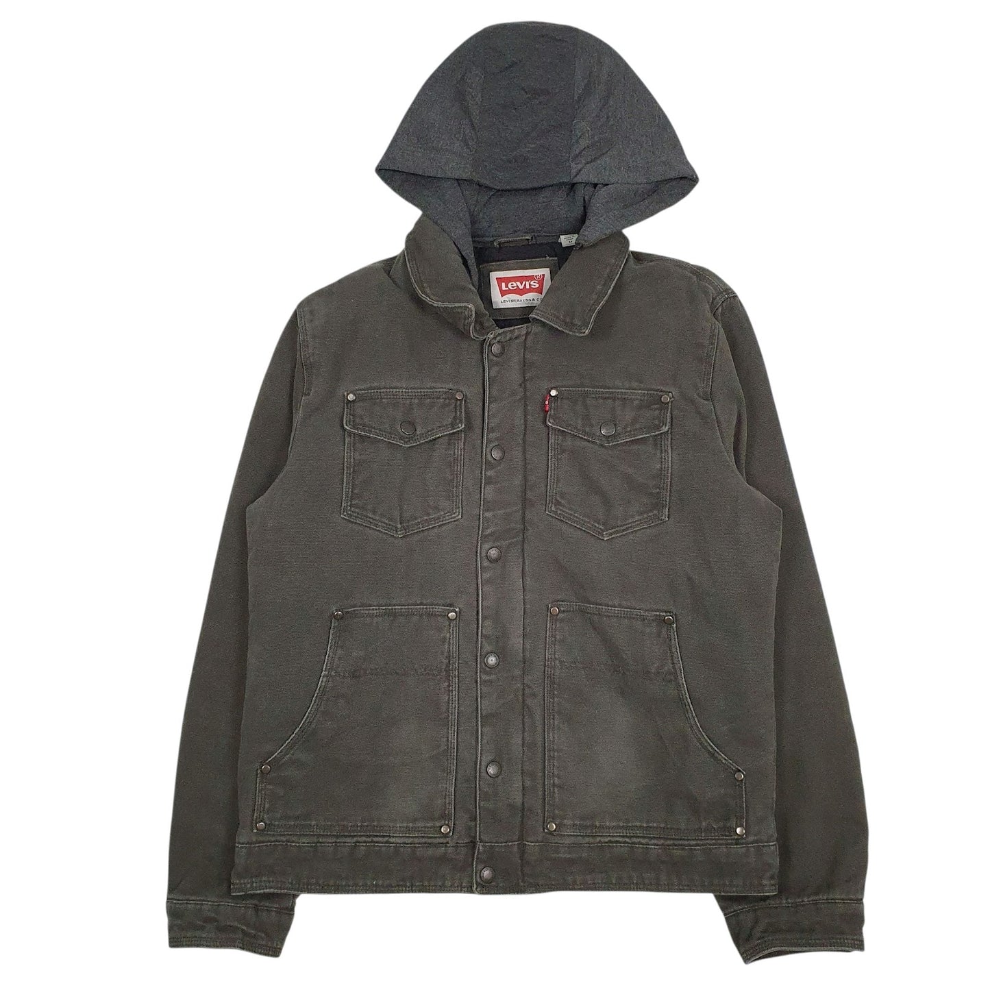 Mens Grey Levis Padded  Coat