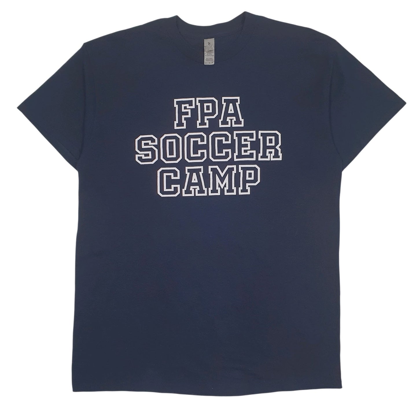 Mens Navy Gildan FPA Soccer Camp Short Sleeve T Shirt