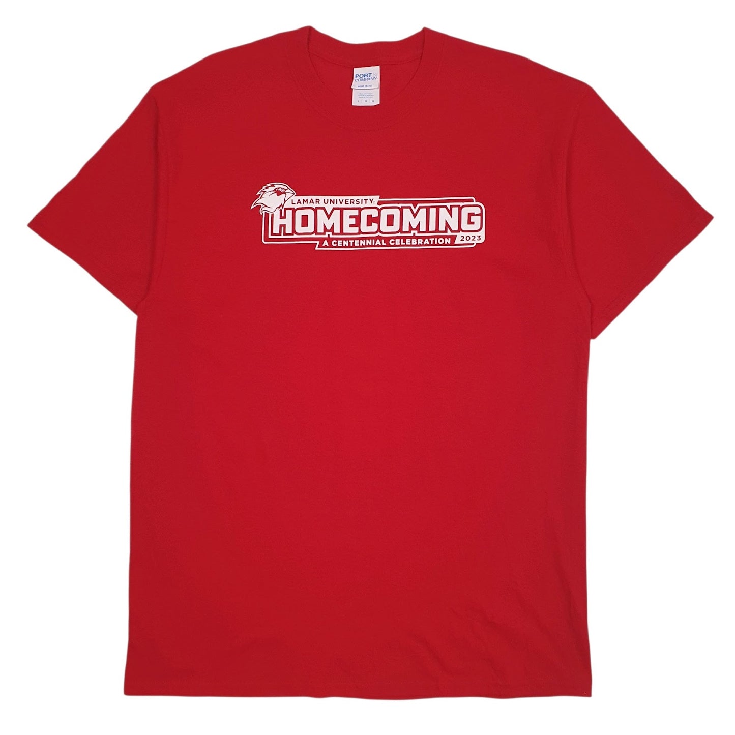Mens Red Port & Company Lamar University Homecoming Short Sleeve T Shirt
