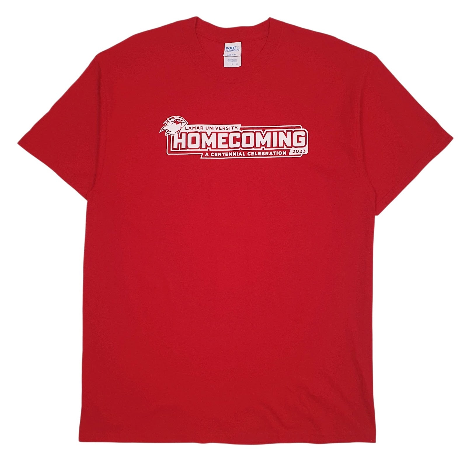 Mens Red Port & Company Lamar University Homecoming Short Sleeve T Shirt
