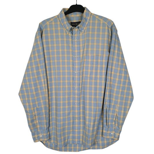 Mens Blue Eddie Bauer Vintage 00s Long Sleeve Shirt