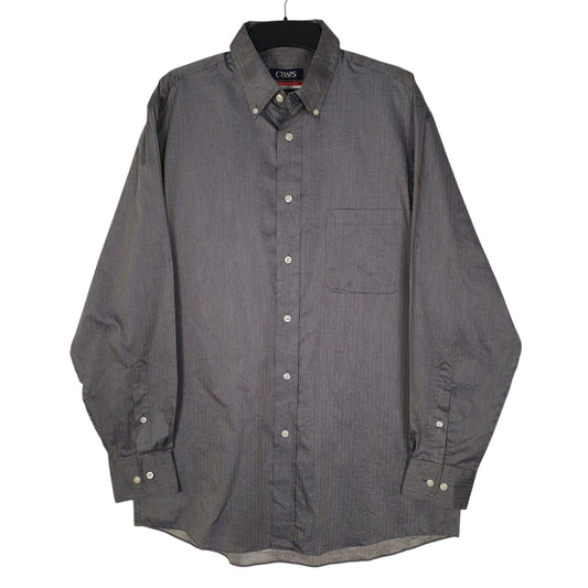 Mens Grey Chaps  Long Sleeve Shirt