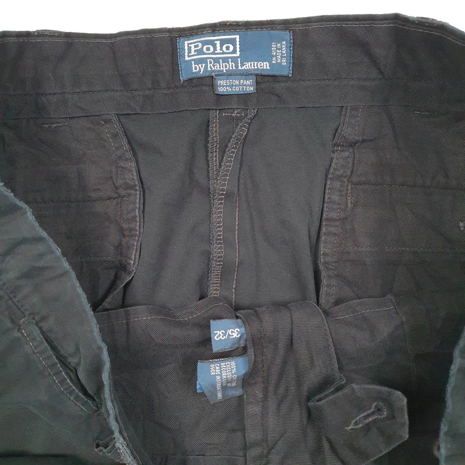 Mens Black Polo Ralph Lauren Preston Pant  Trousers