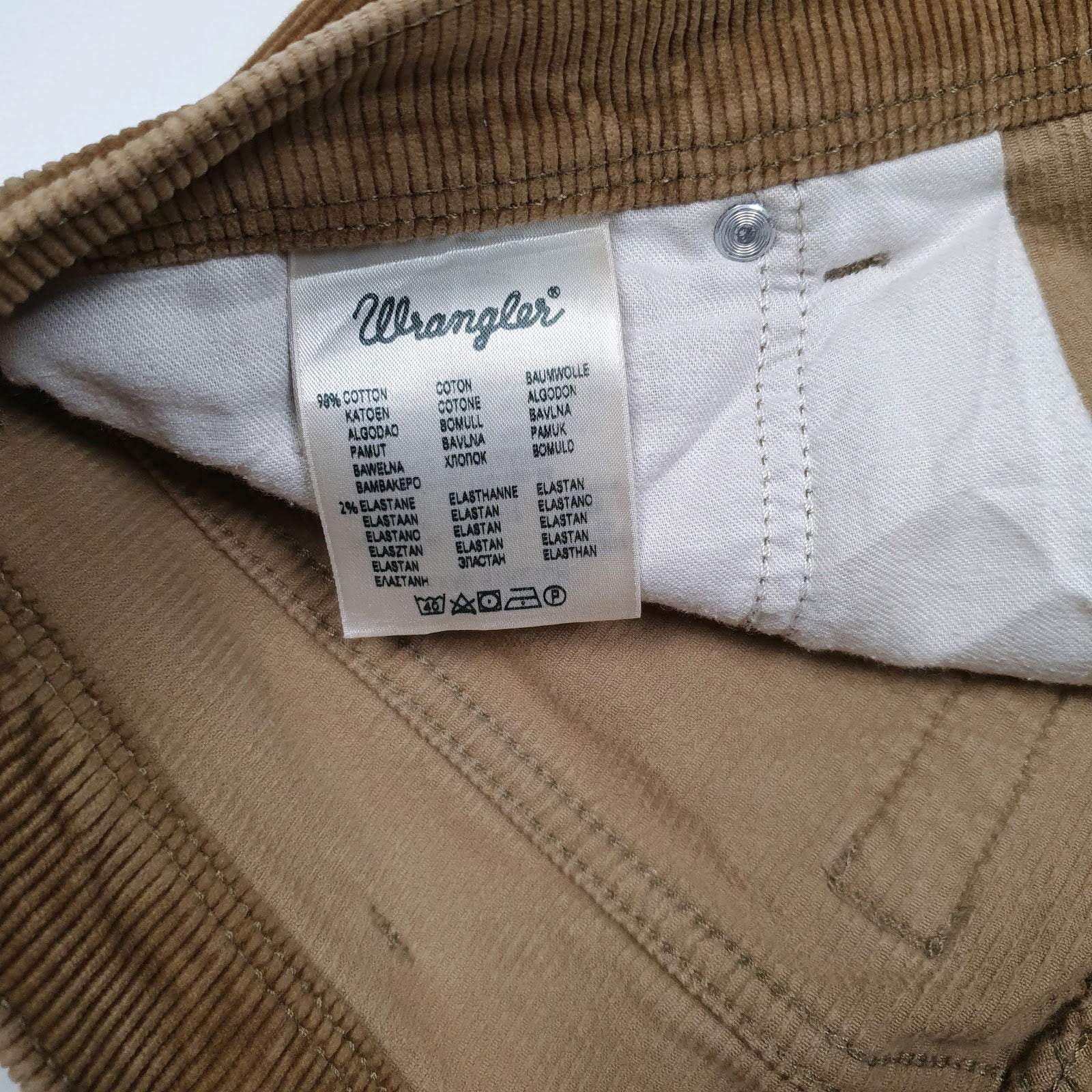 Mens Beige Wrangler Texas Stretch  Trousers
