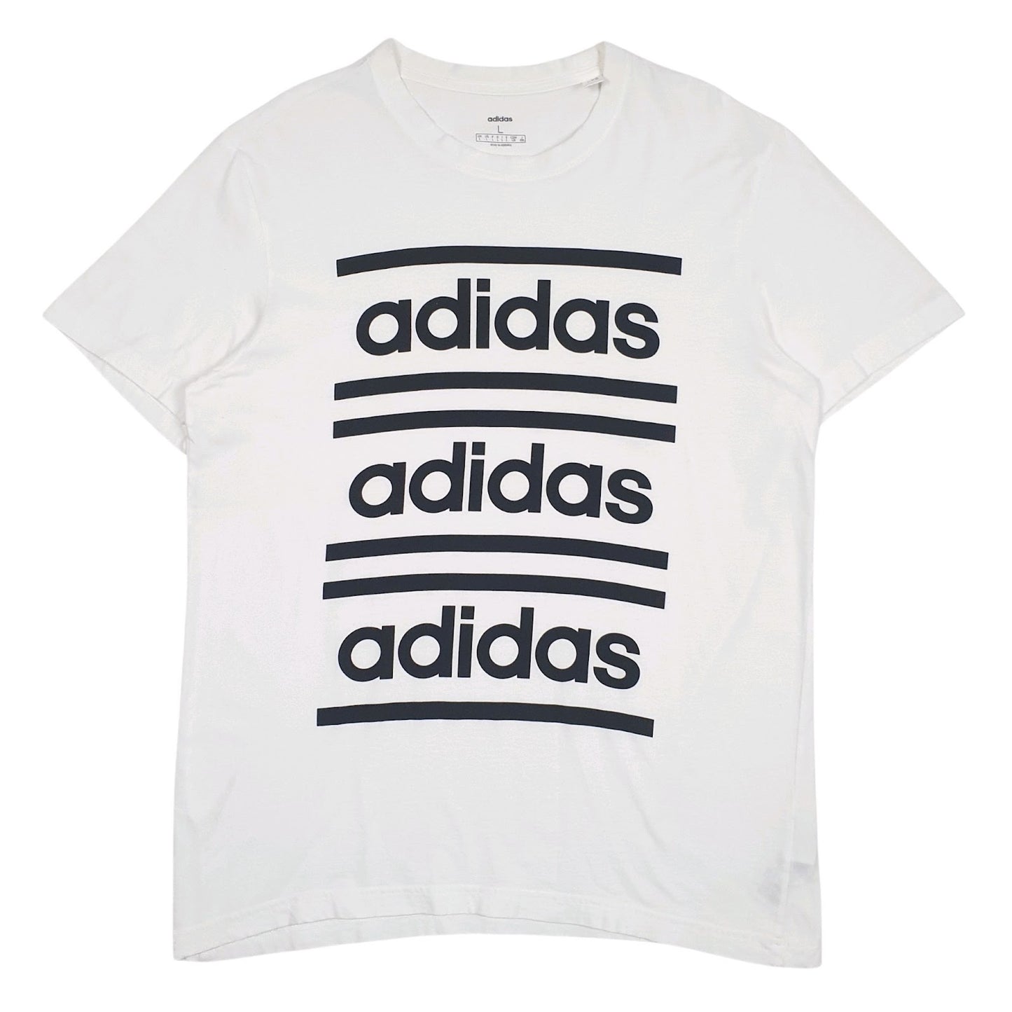 Mens White Adidas  Short Sleeve T Shirt