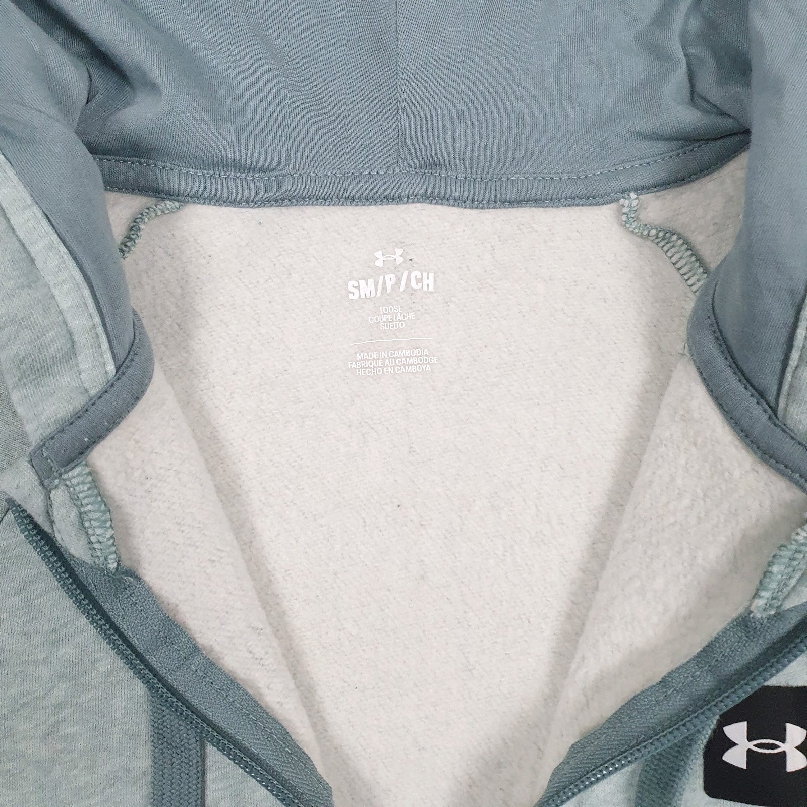 Mens Green Under Armour Hooded Quarter Zip Jumper