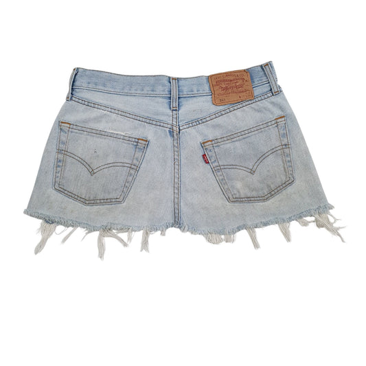 Womens Blue Levis   Shorts